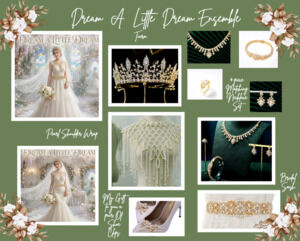 Dream A Little Dream Is A Unique One-Of-A-Kind 8-piece Tiara  Bridal Ensemble